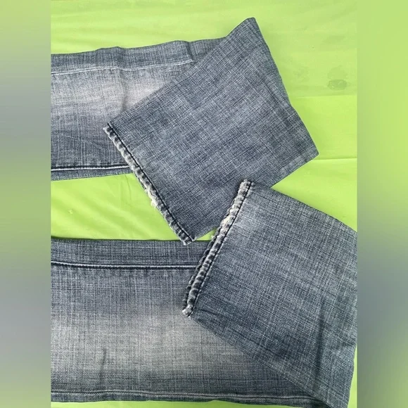 LOW RISE MISS SIXTY YK2 VINTAGE BLUE JEANS ,DISTRESS WITH EMBROILED POCKETS 24 - Picture 8 of 16